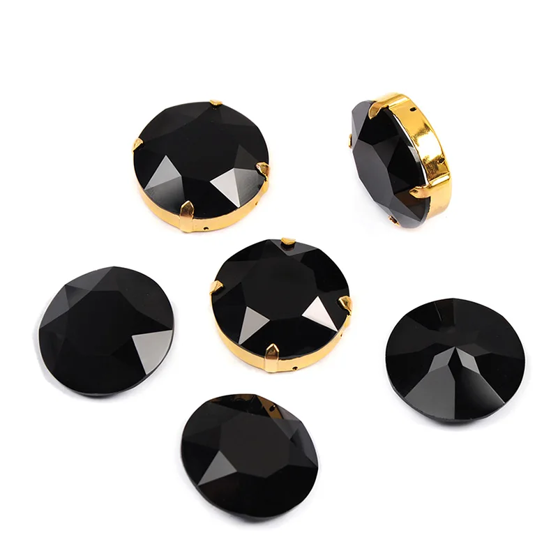 YANRUO 1201 Runde 27mm Genähte Steine Glaskristalle Große Strasssteine Rivoli Pointback DIY Diamantsteine für Schmuck und Kleidung – Detail 19