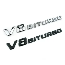 V8 V12 Biturbo Emblem Badge Decal 3D Car Sticker Emblem Logo For Benz BMW VW Hyundai Mazda Opel Skoda Toyota Audi HondaChevrolet