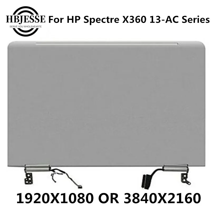 Original For HP X360 Spectre 13-AC Series LCD Screen Assembly FHD OR UHD color Silver or black IPS matrix Complete Display