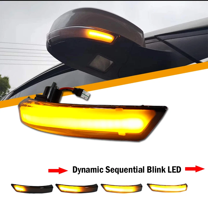 Dynamic Turn Signal Light LED Side Rearview Mirror Sequential Indicator Blinker Lamp For Ford Focus 2 3 Mk2 Mk3 Mondeo Mk4 EU view 5
