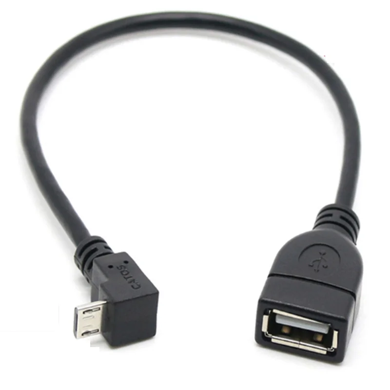 90 stupňů nahoře a shodit a die linke a ihned angles mikro USB 5pin pánský na USB 2.0 lodni ženské prodloužení konektor adaptér OTG kabel