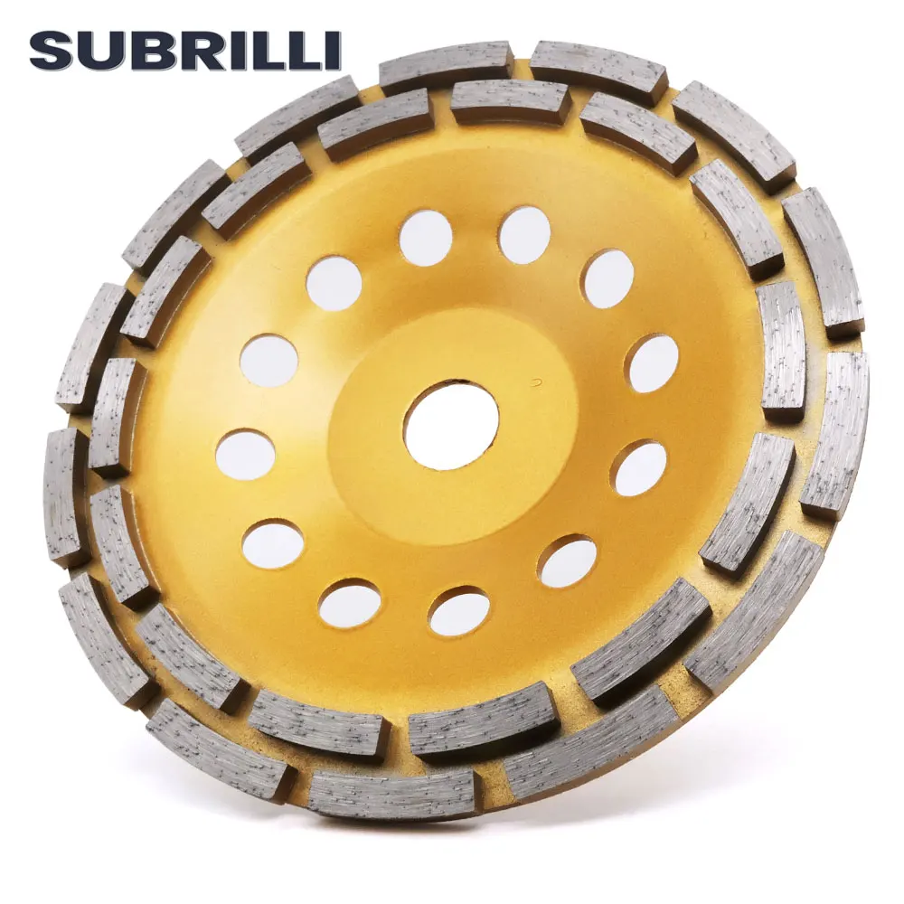 

SUBRILLI 7 Inch Diamond Grinding Wheel 180mm Bowl Shape Segment Abrasive Tool Concrete Granite Ceramics Stone Wood Carving Disc