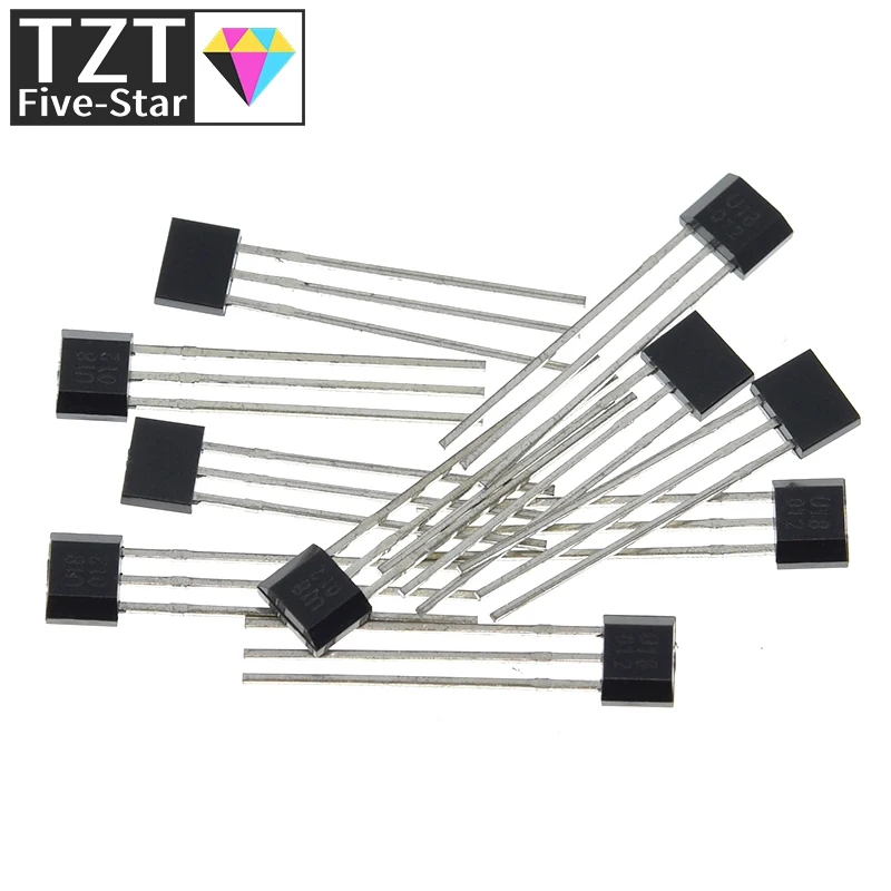 10pcs U18 US1881 TO-92 OH188 1881 U18 TO92 Hall Effect Sensor Magnetic Detector Hall Sensor Motor