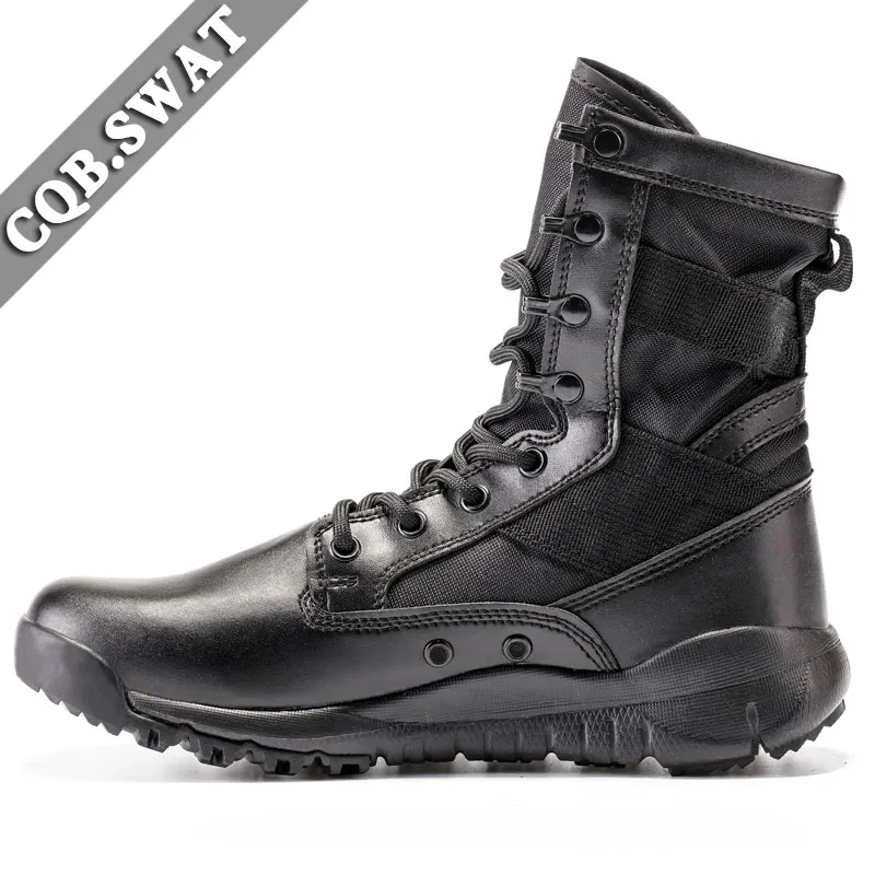 Wear-Resistant Breathable Beige Tactical Combat Boots Men Outdoor Black Hiking Army Boots Men