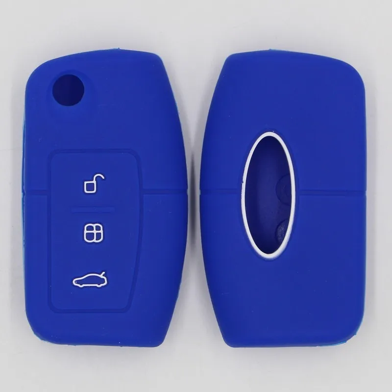 Silicone Keycase Case Keychain Car Keybox Ford Mondeo Cowgar Fiesta Focus C Max S MAX EcoSport Fusion Mach Sid