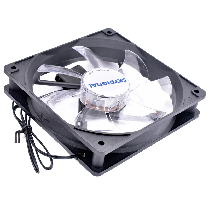 LED white light 12cm 12025 120x120x25mm 120mm fan DC12V 0.13A Ultra-quiet cooling fan for CPU power of computer case