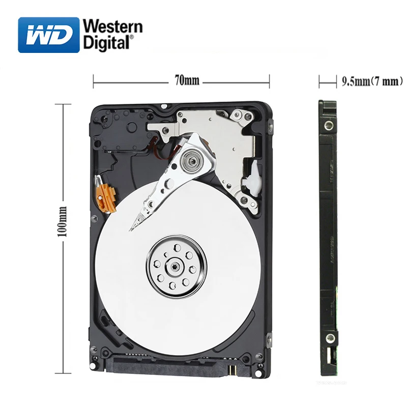 오리지널 분해된 중고 하드 드라이브, WD 브랜드 320Gb 2.5 인치 HDD SATA 3Gb-6 Gb/s 8-16M 5400-7200RPM 노트북 내부 블루 디스크