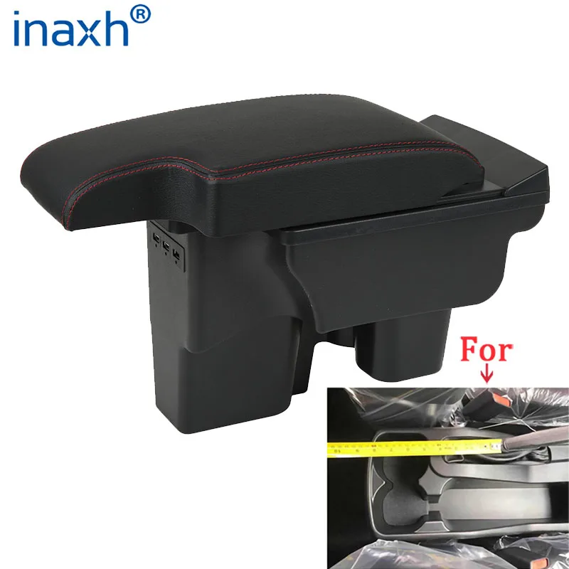 Reposabrazos para coche Toyota Hilux, caja de almacenamiento, Cenicero, accesorios, USB, LED