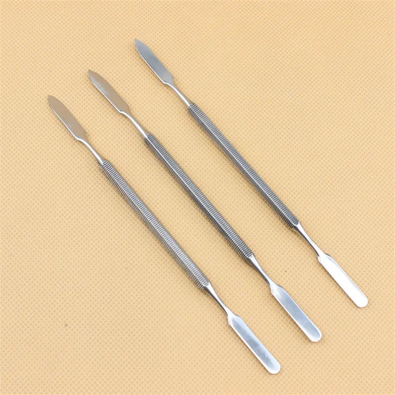 

3pcs Stainless Steel Mixing Spatula Tool Spatuler Rod Dental Nail Art Makeup Foundation Eyeshadow Mixing Stick Color Tools