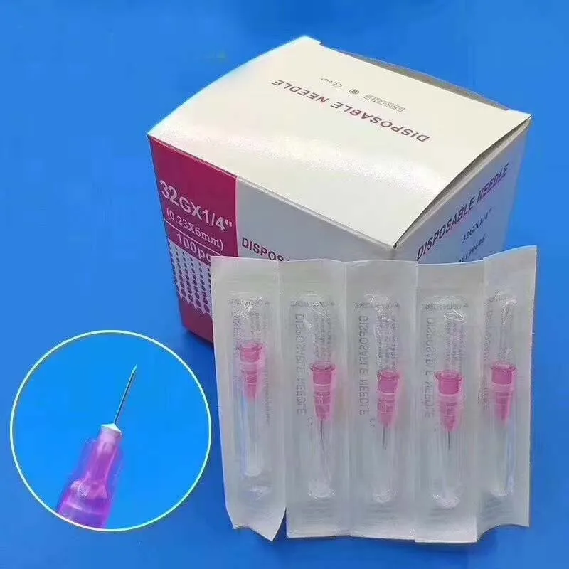 needle Piercing Transparent Syringe Injection glue Clear Tip Cap ForPharmaceutical injection needle 32G 4mm