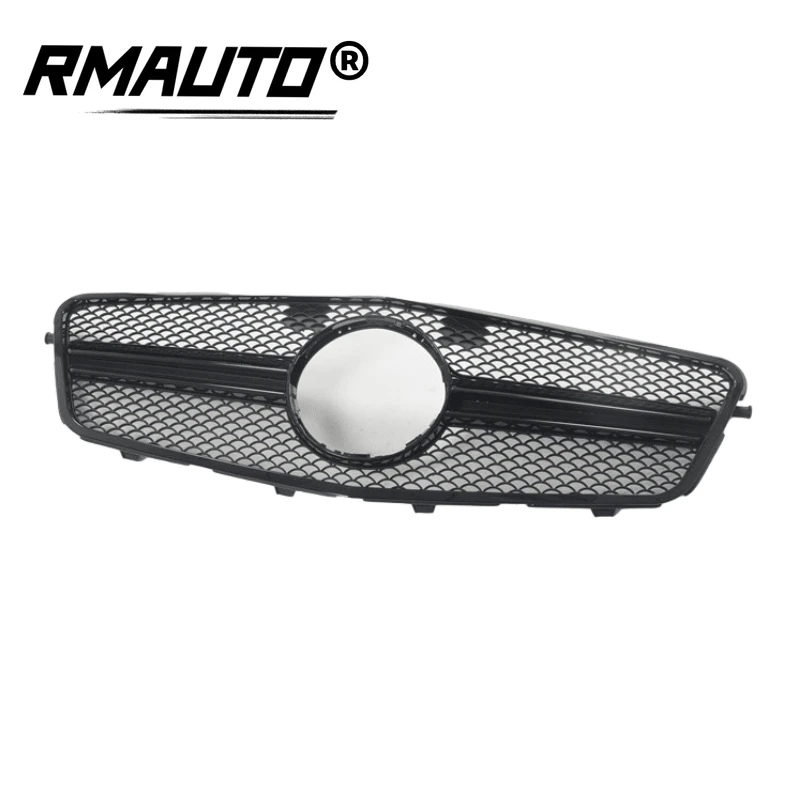 RMAUTO AMG Style Car Front Bumper Grille Racing Grill Chrome Black For Mercedes Benz W212 E250 E550 E350 2010-2013 Body Styling