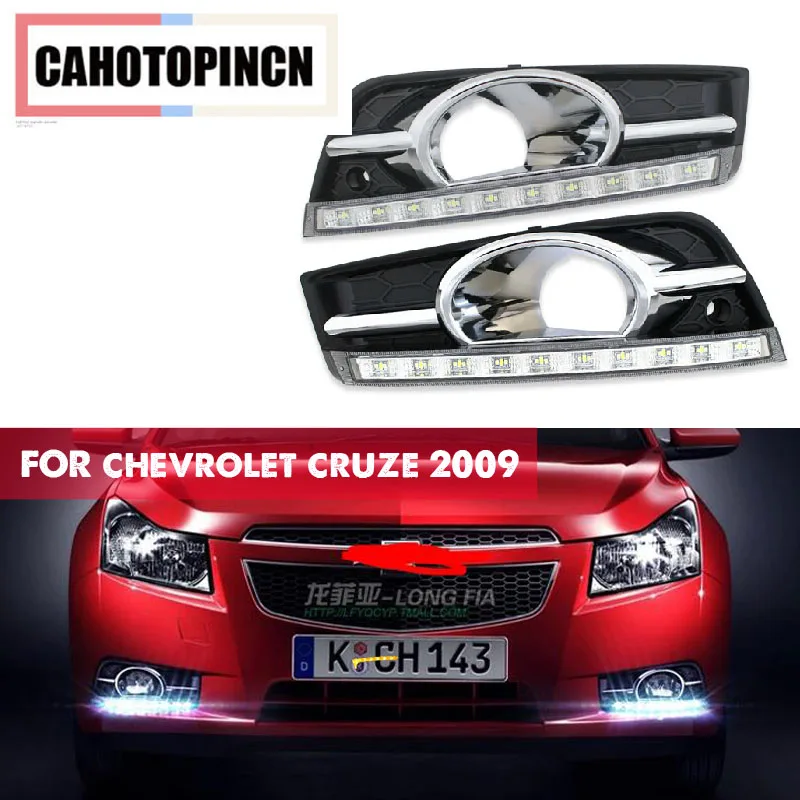 

For chevrolet cruze 2009 2010 2011 2012 2013 turn signal style Relay LED DRL daytime light light with fog lamp hole