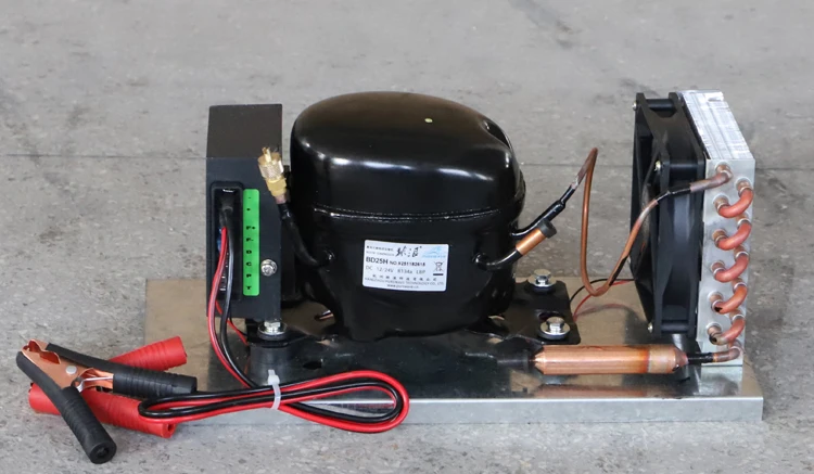 Bd25hcコンプレッサーコンデンサー,ソーラー冷凍庫および海上冷蔵庫,最大150リットル,DC 12v 24v