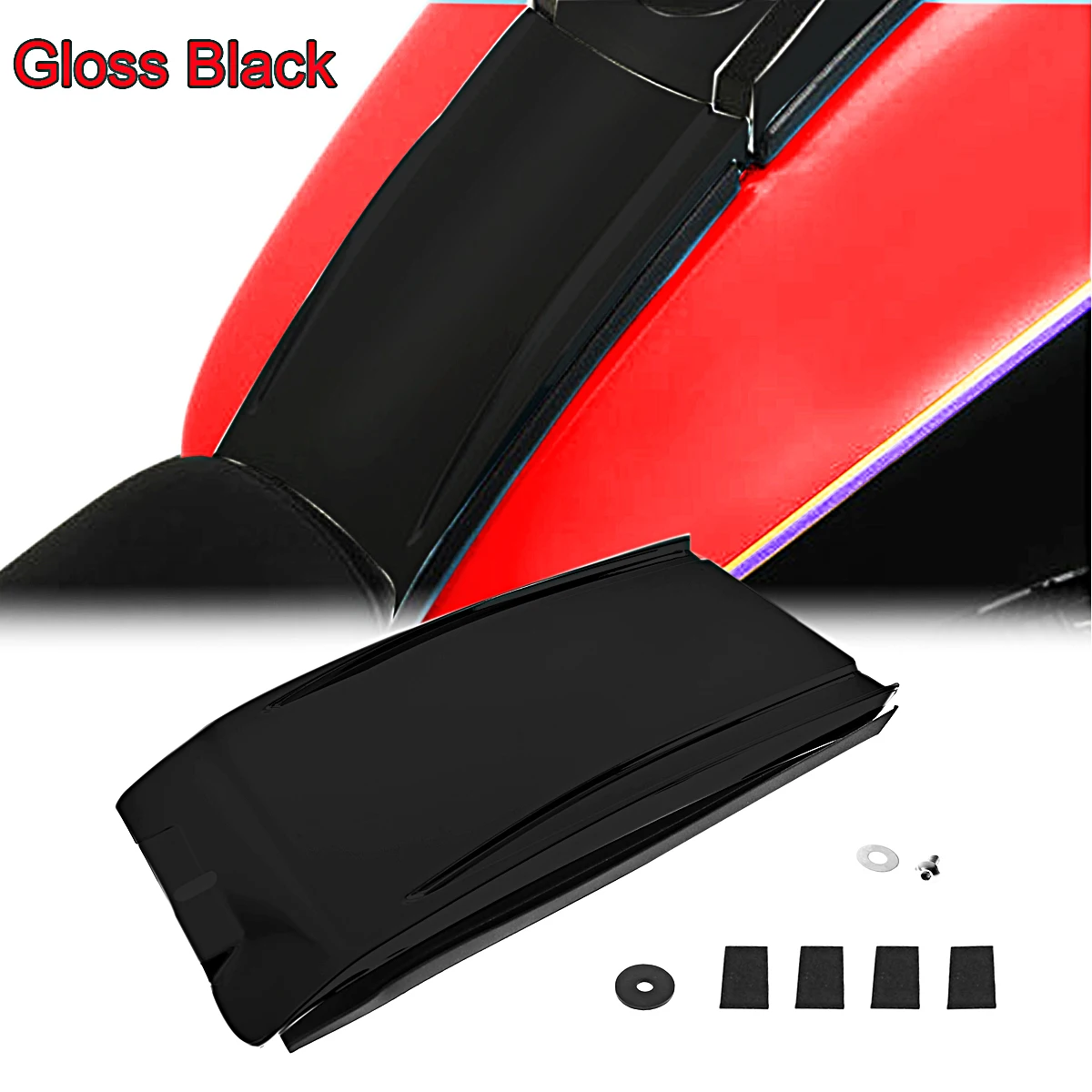 Gloss Black Lower Dash Panel Extension For 2000-2017 Harley Softail Fatboy Night Train