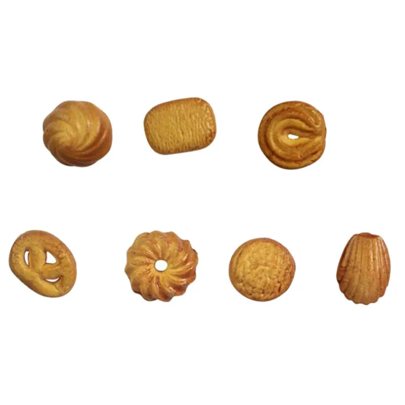 7pcs Home Craft Mini Food Bread Ornament Miniature Dollhouse Decor Doll house Accessories Fake Croissant