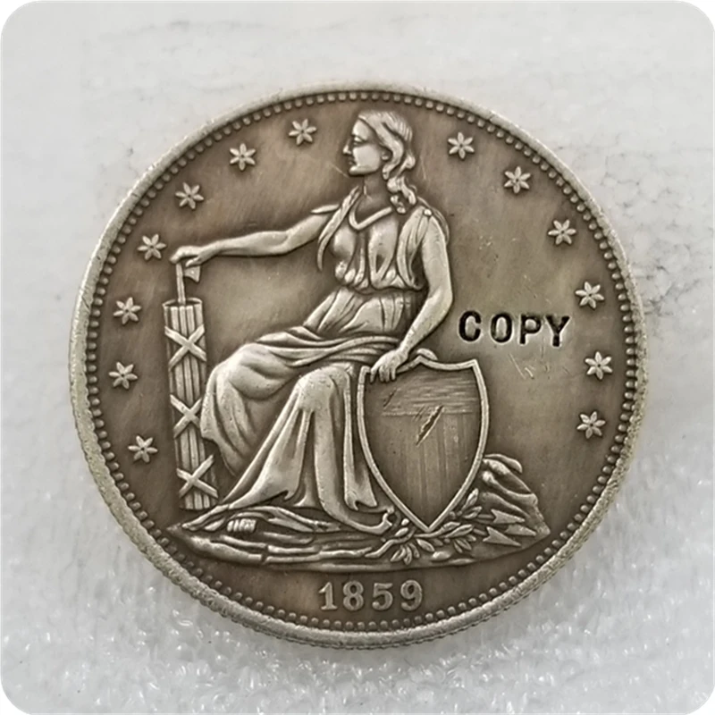 COPY REPLICA 1859 Paquet Seated Half Dollar Patterns COPY  COIN