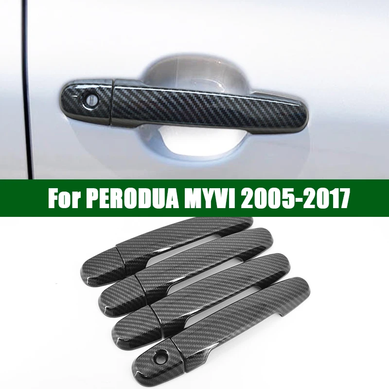 

Дляperodua Myvi 2005-2017 паттерн углеродного волокна автомобилей дверные ручки крышки отделка 2006 2007 2008 2009 2010 2011 2012 2013 2014 2015 201