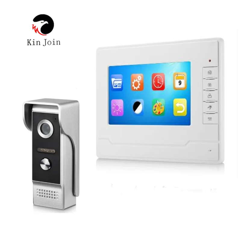 

7'' TFT LCD Wired Video Door Phone Visual Video Intercom Speakerphone Intercom System With Waterproof Outdoor IR Camera