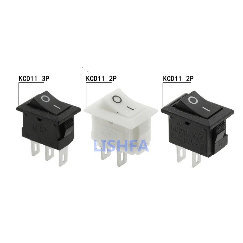 Ship switch KCD11 2pin 3pin 2-gear 15 * 10mm rocker power switch