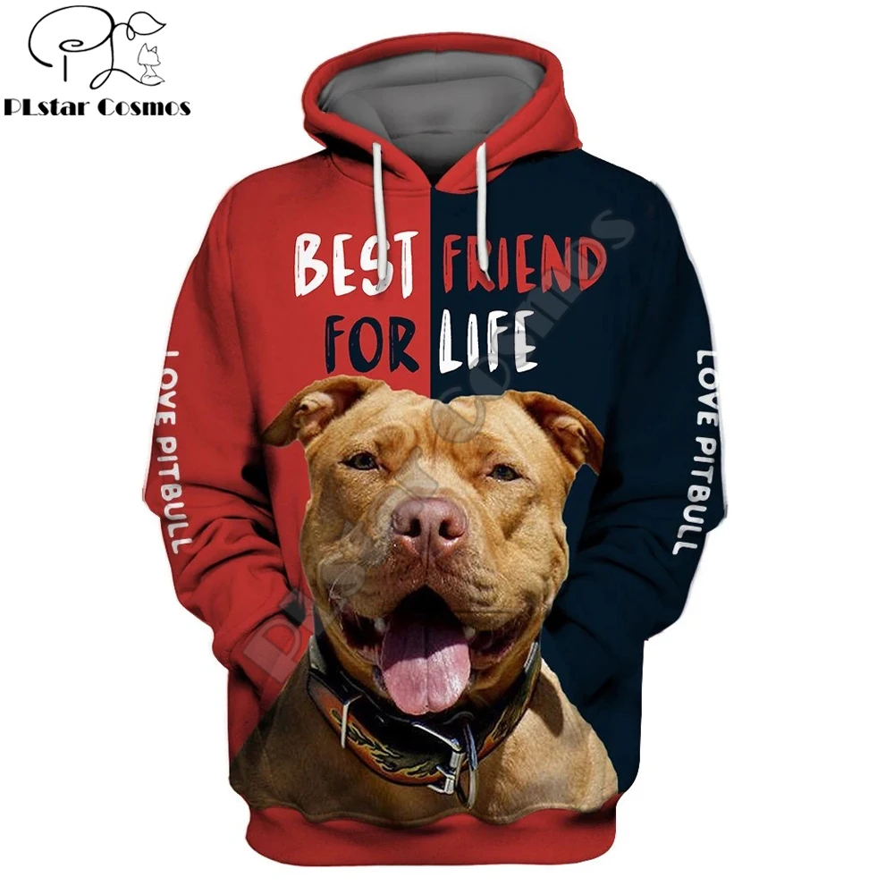 

Animal Love Pitbull Dog 3D Printed Autumn Men Hoodies Unisex Pullovers Zip Hoodie Casual Street Tracksuit Cosplay Clothing DW673