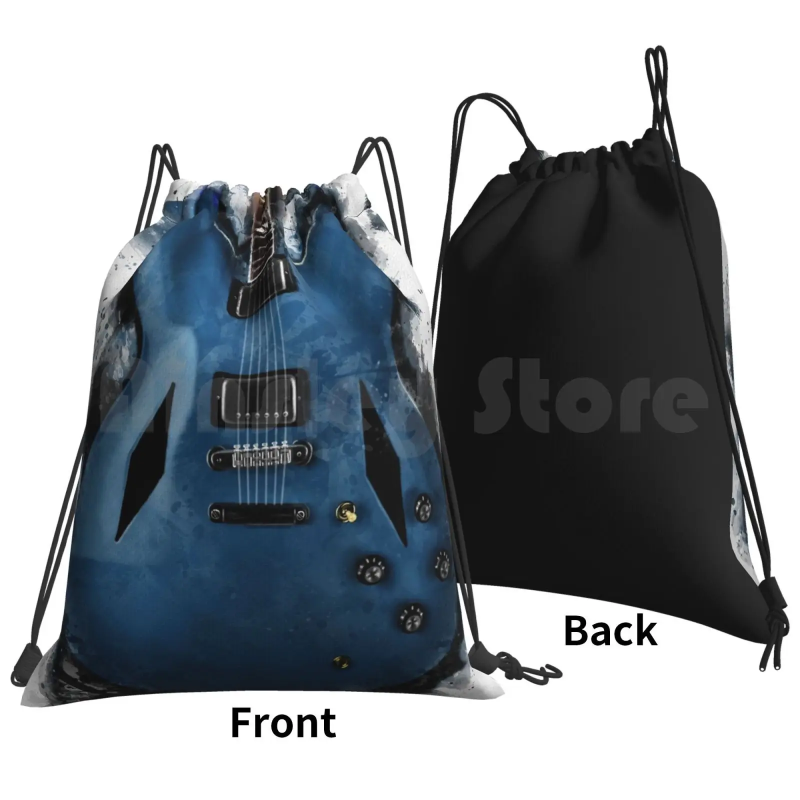 Dave Grohl's Electric Guitar Backpack Drawstring Bag Riding Climbing Gym Bag Dave Grohl Electric Guitar Guitarist N Roll