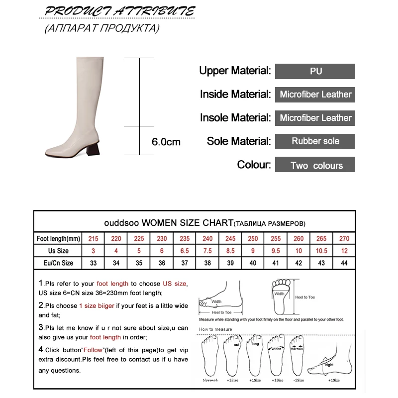 Ods 2024 New Real Leather Mid Heel Knee-high Boots Women Riding Boots Shoes Square Toe Chunky Heels Zip Long Boots Autumn Winter