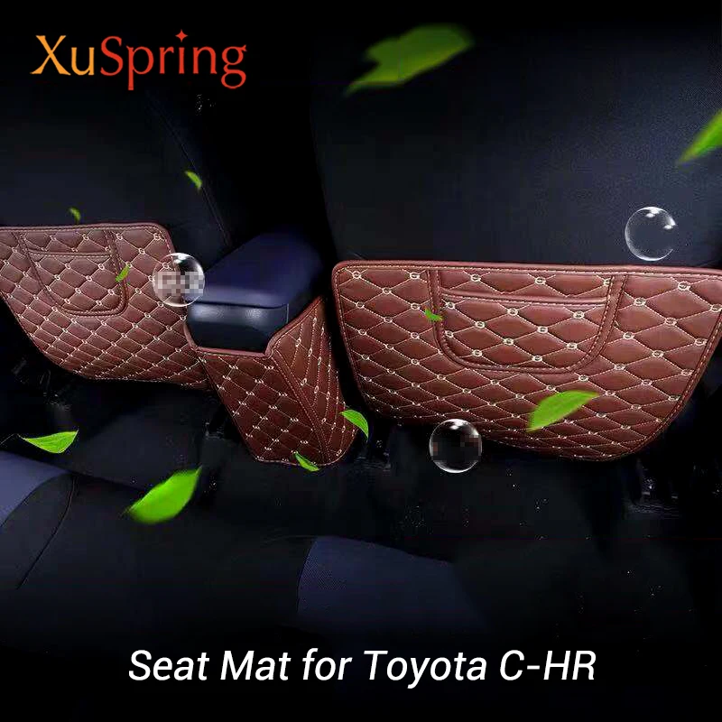 Rear Seat Anti-lick Protective Mat Cushion Durable Leather Cover for Toyota C-HR CHR 2017 2018 2019 2020 car accessories