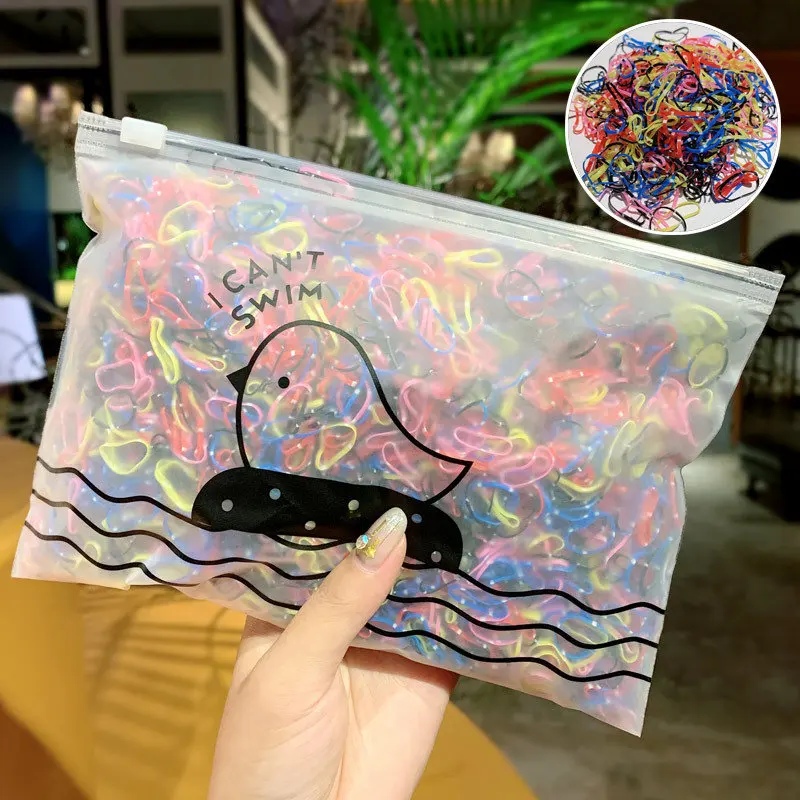 1000 teile/paket Mädchen Bunte Kleine Einweg Gummibänder Gum Für Pferdeschwanz Halter Elastische Haarbänder Mode Haar Zubehör – Detail 8
