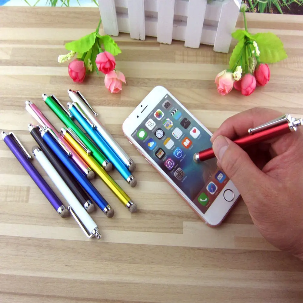 10 sztuk/partia uniwersalny metalowy rysik do ekranów dotykowych dla wszystkich Ipad Apple Samsung Tablet wszystkie ekran pojemnościowy z klipsem — zdjęcie 5