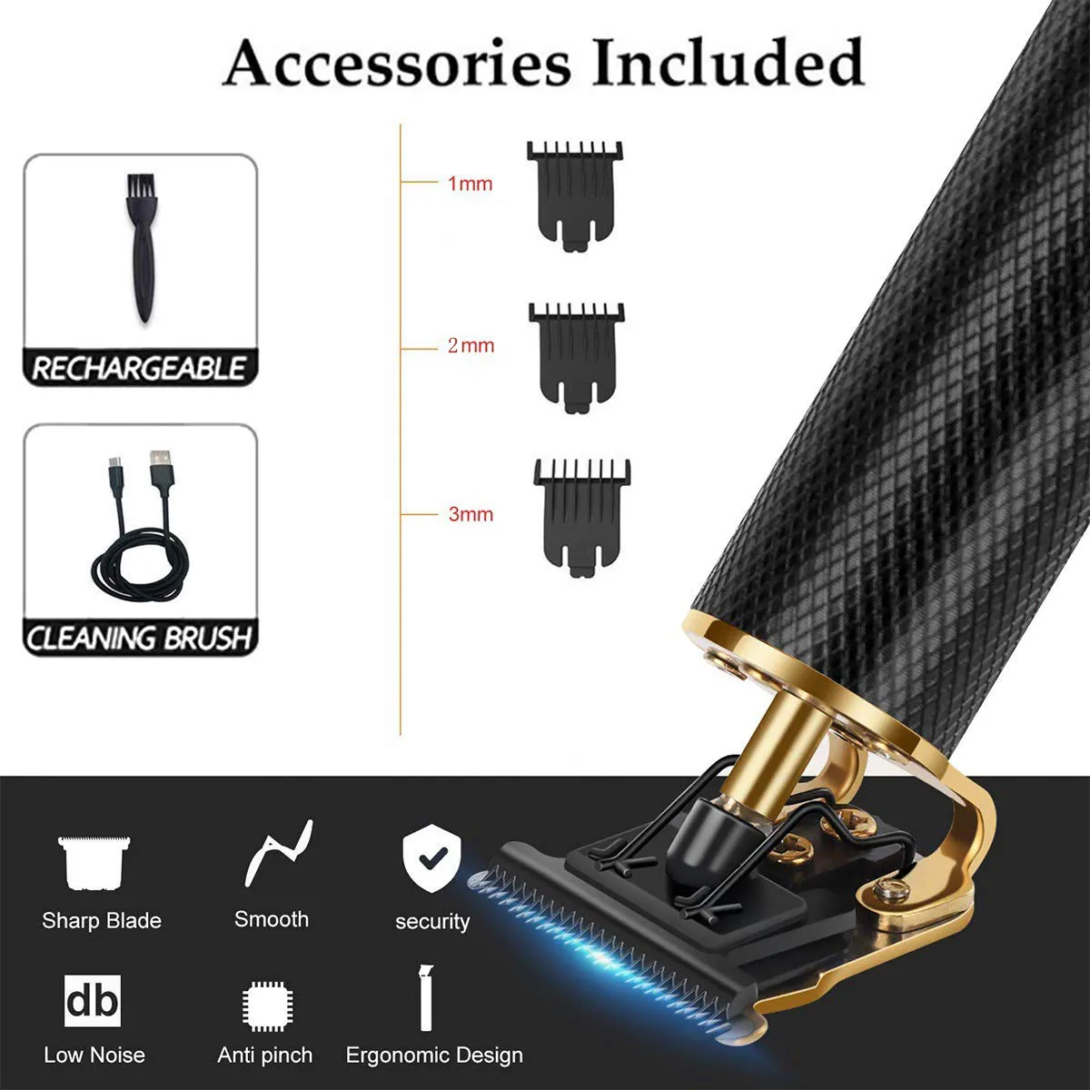 Профессиональные Т-образные машинки для стрижки, триммер электрический Pro Li, T-образный триммер для стрижки лезвий, аккумуляторный, професси...