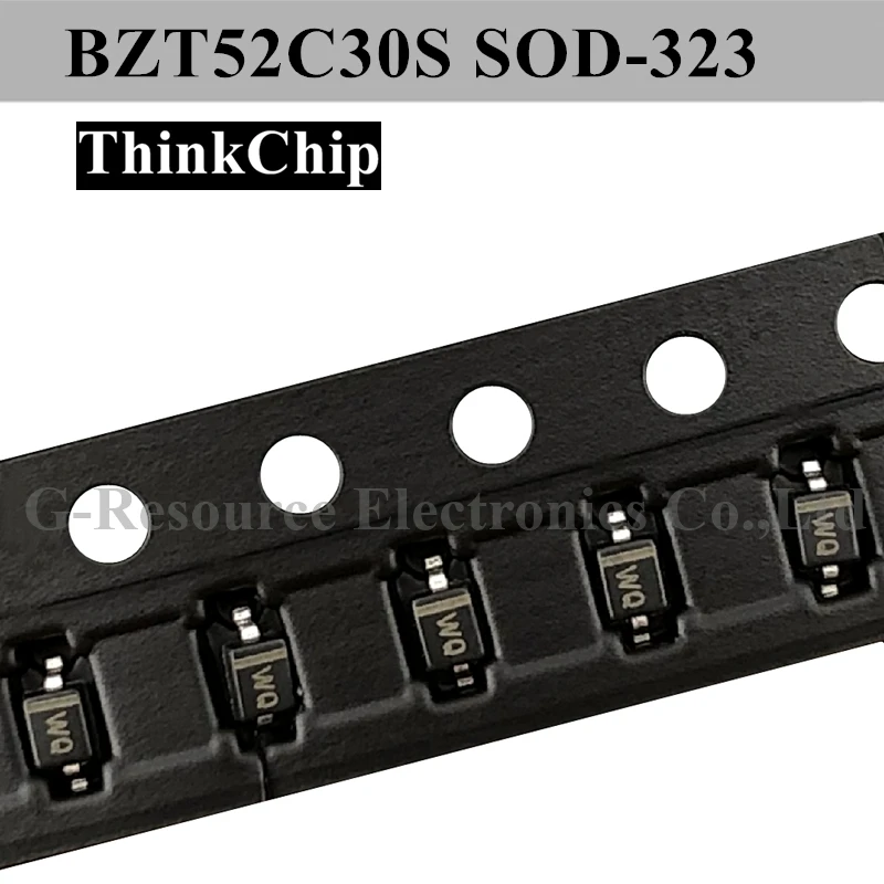 صمام ثنائي مثبت الجهد (بمناسبة WQ) 100 قطعة, BZT52C30S SOD-323 BZT52 30V SOT23 SMD 0805