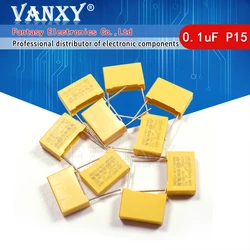 20pcs 100nF capacitor X2 capacitor 275VAC Pitch 15mm X2 Polypropylene film capacitor 275V 0.1uF