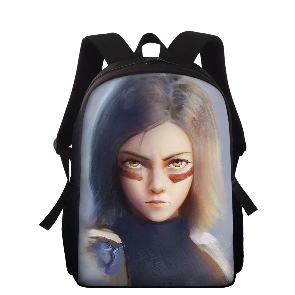 ELVISWORDS Teenager School Bags Battle Angel Print Book Bag For Girls Boys Women Backpack Kids Bagpack Customize Mochila Escolar