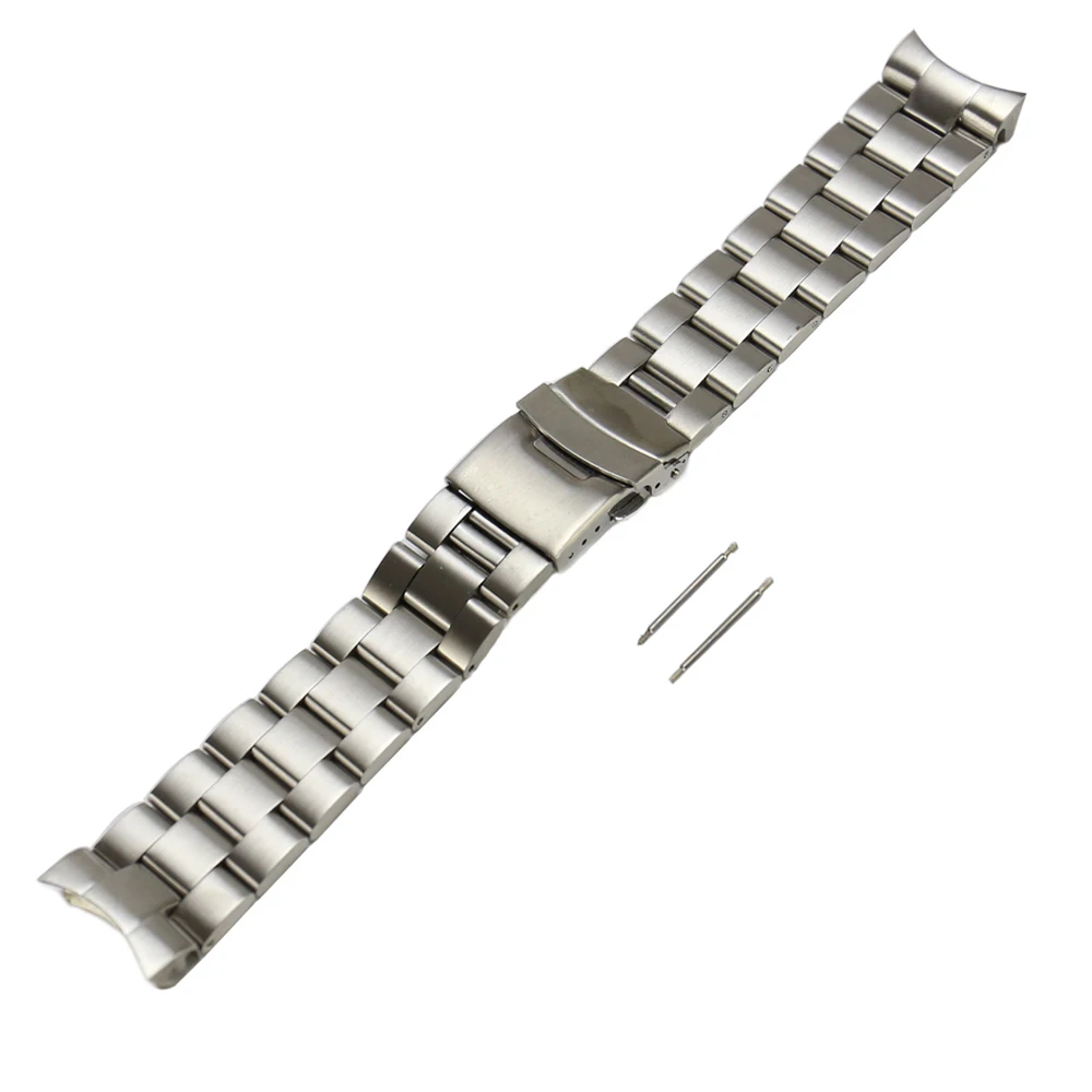 316L Stainless steel 22mm Solid Curved End Watch Strap Band Bracelet fit for SKX007 009 Watch