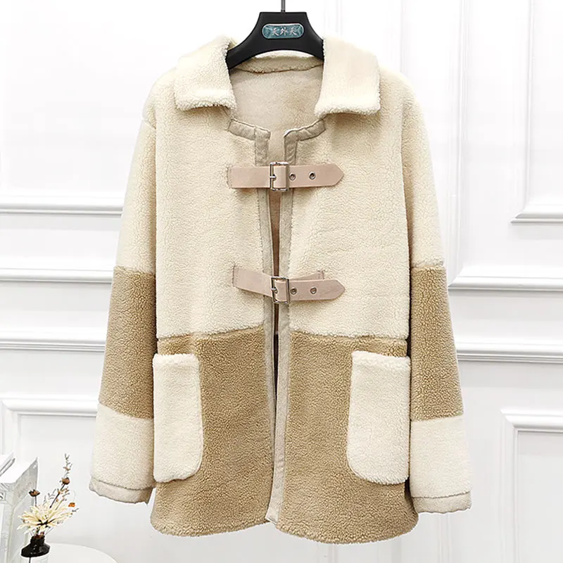 Elegant Faux Fur Coat แฟชั่นฤดูใบไม้ร่วงฤดูหนาวสีหญิง Plush Coats Casual Outerwear Coat หญิง