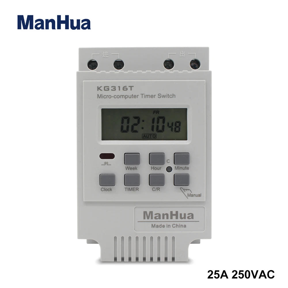 

Manhua Programmable Weekly 220v for Outdoor and Indoor Time KG316T Control Digital Timer Switch