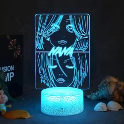 Anime Nana 3D Illusion LED Night Light for Bedroom Decor Table Lamp Nana Osaki Figure Nightlight Kids Child Girl Lamp Manga Gift
