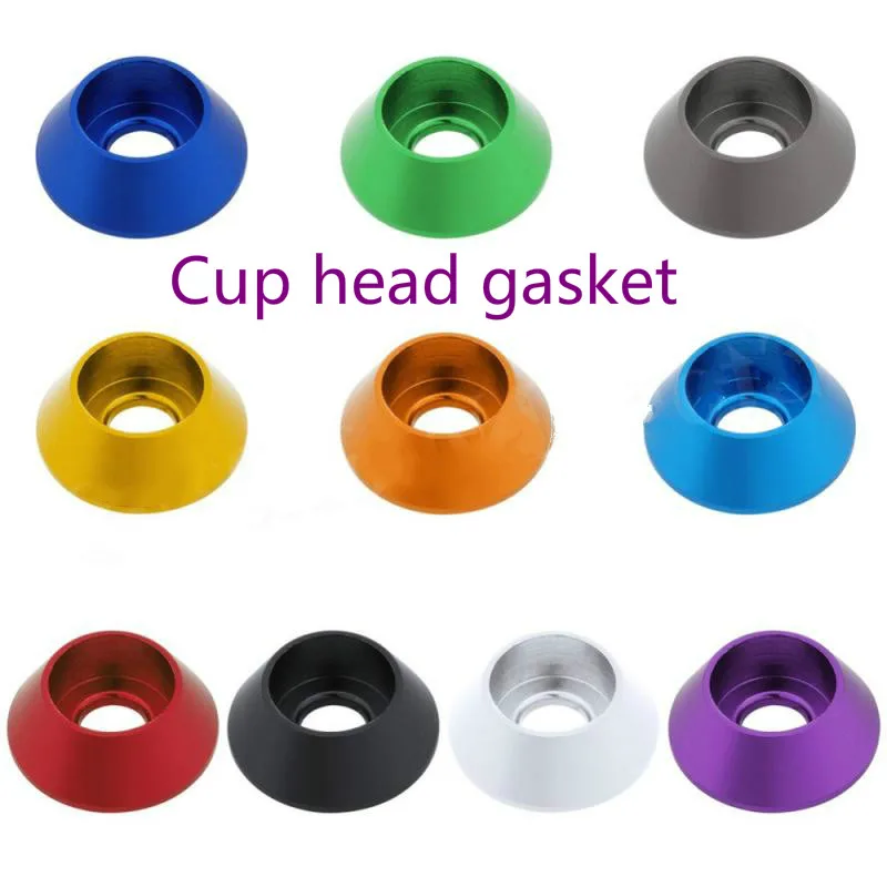 10pcs M3 M4 Aluminum Lock Nuts Nylon Nut Alloy Flat Cone Cup Head Screw Gasket Self-Tightening for RC Car Drone Quadcopter