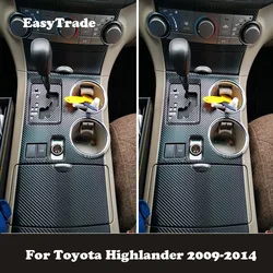 Car Sticker For Toyota Highlander 2015 2013 2012 2010 2009 Carbon Fiber Pattern Interior Sticker Set Decal Trim Car Accessories