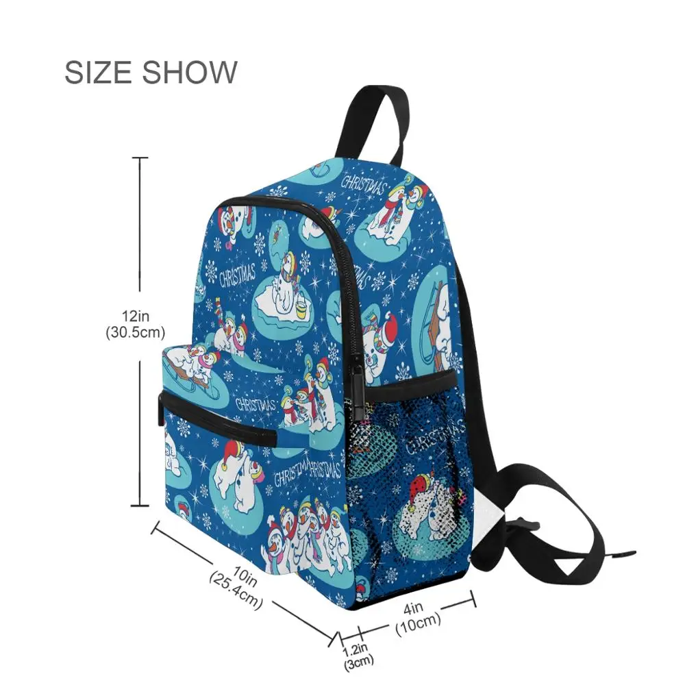 Christmas snowman Children Orthopedics School Bags Kids Backpack In Primary Schoolbag For Girls Boy Waterproof Backpacks mochila