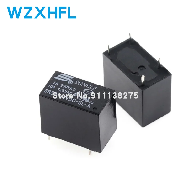 5PCS/Lot 4PIN Power Relays SRSB-05VDC-SL-A SRSB-12VDC-SL-A SRSB-24VDC-SL-A 5V 12V 24V 5A