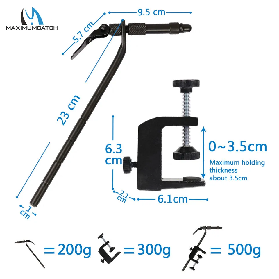 Maximumcatch Iron Rotary Fly Tying Vise With Heavy Duty Base Fly Hook Tool Fly Tying Tools Set