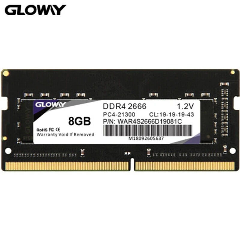 Gloway – mémoire de serveur d\'ordinateur de bureau, modèle DDR4, capacité 8 go 16 go, fréquence d\'horloge 2666/3200mhz, RAM, DIMM, so-dimm, PC4-21300