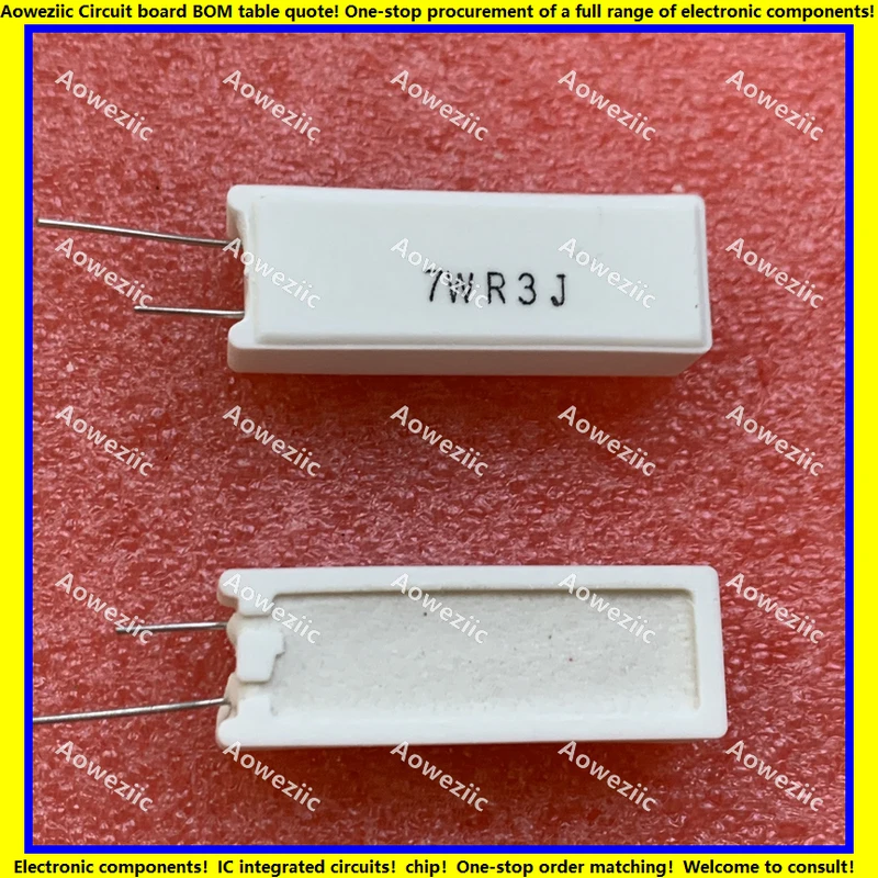 

10Pcs/Lot 7WR3J 7W0.3ΩJ RX27-5 SQM Vertical Cement Resistance 7W0.3ohm 7W0.3RJ Ceramic Resistance Precision ±5% Power Resistance