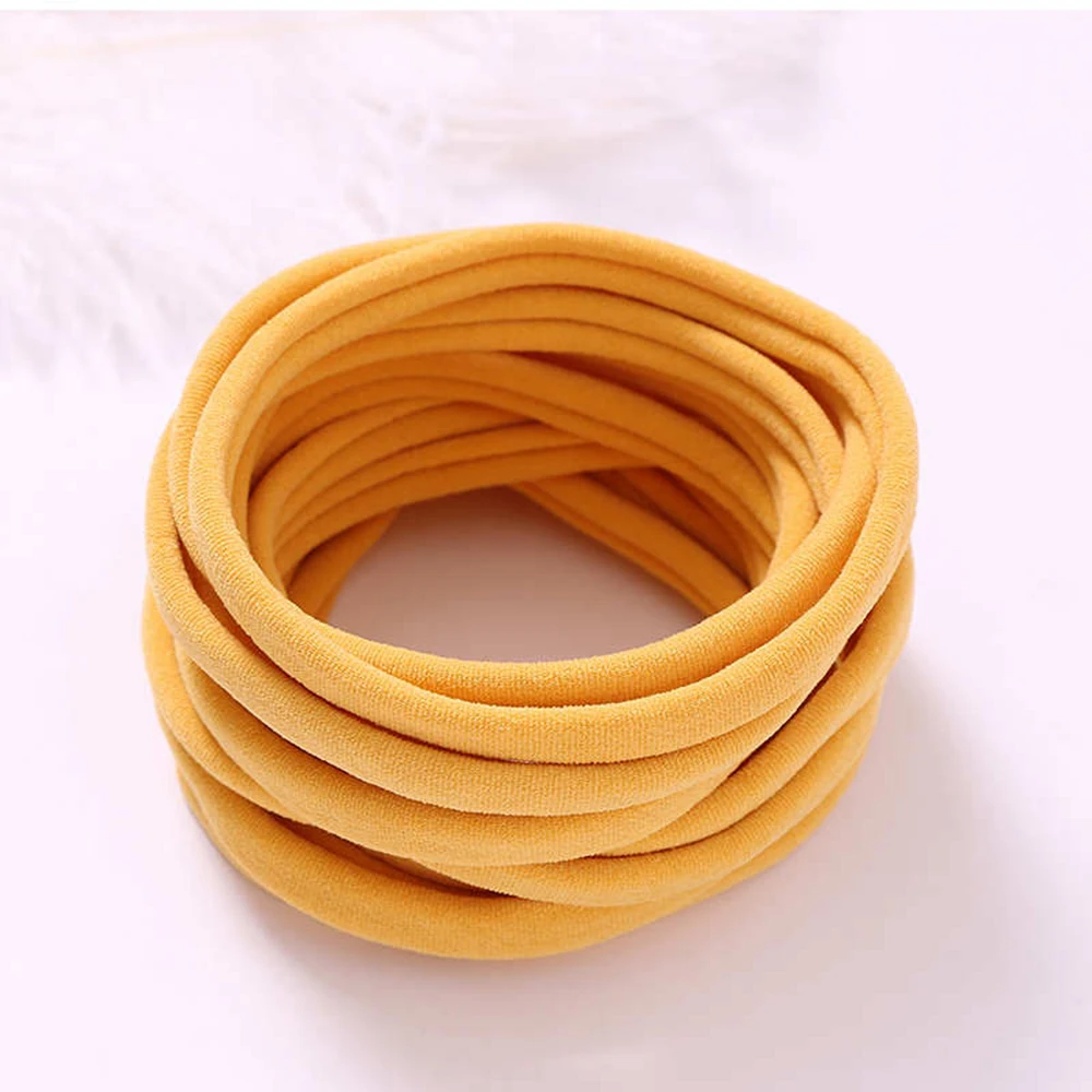 100 Teile/los Baby Mädchen DIY Stretchy Dünne Nylon Mädchen Elastische Abendessen Weiche Stirnband Baby Zubehör Infant Kopfbedeckungen Baby Artikel – Detail 16