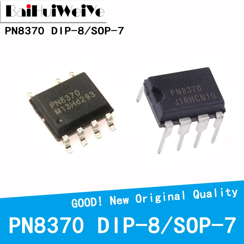 10Pcs/Lot PN8370 DIP-8 SOP-7 8370 SMD DIP8 SOP7 5V 2.4A Power Supply IC PWM Controller Charger Chip