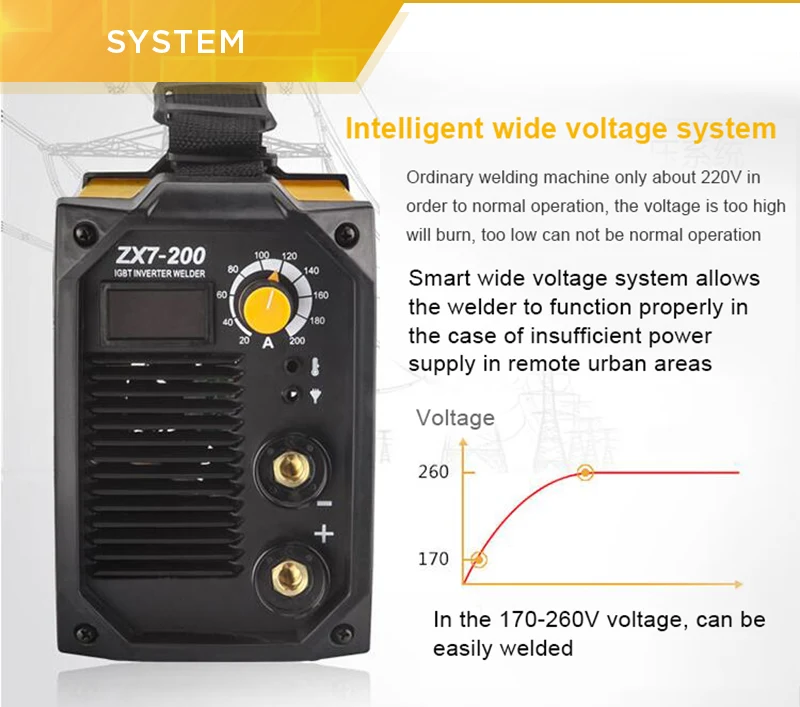 Mini ZX7-200 200A 6.5KVA IP23 Inversor Arco Máquina de solda elétrica MMA Soldador para trabalho de soldagem e trabalho elétrico