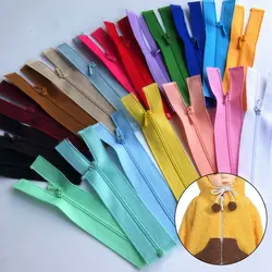 Mini cremalleras invisibles para ropa de muñeca, accesorios de costura hechos a mano, apliques de ropa para álbum de recortes, 5 unidades
