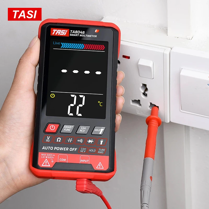 TASI TA804AB Digital Multimeter Professional Auto Tester Multimeter Ultrathin Intelligent OHM NCV Voltage Meter