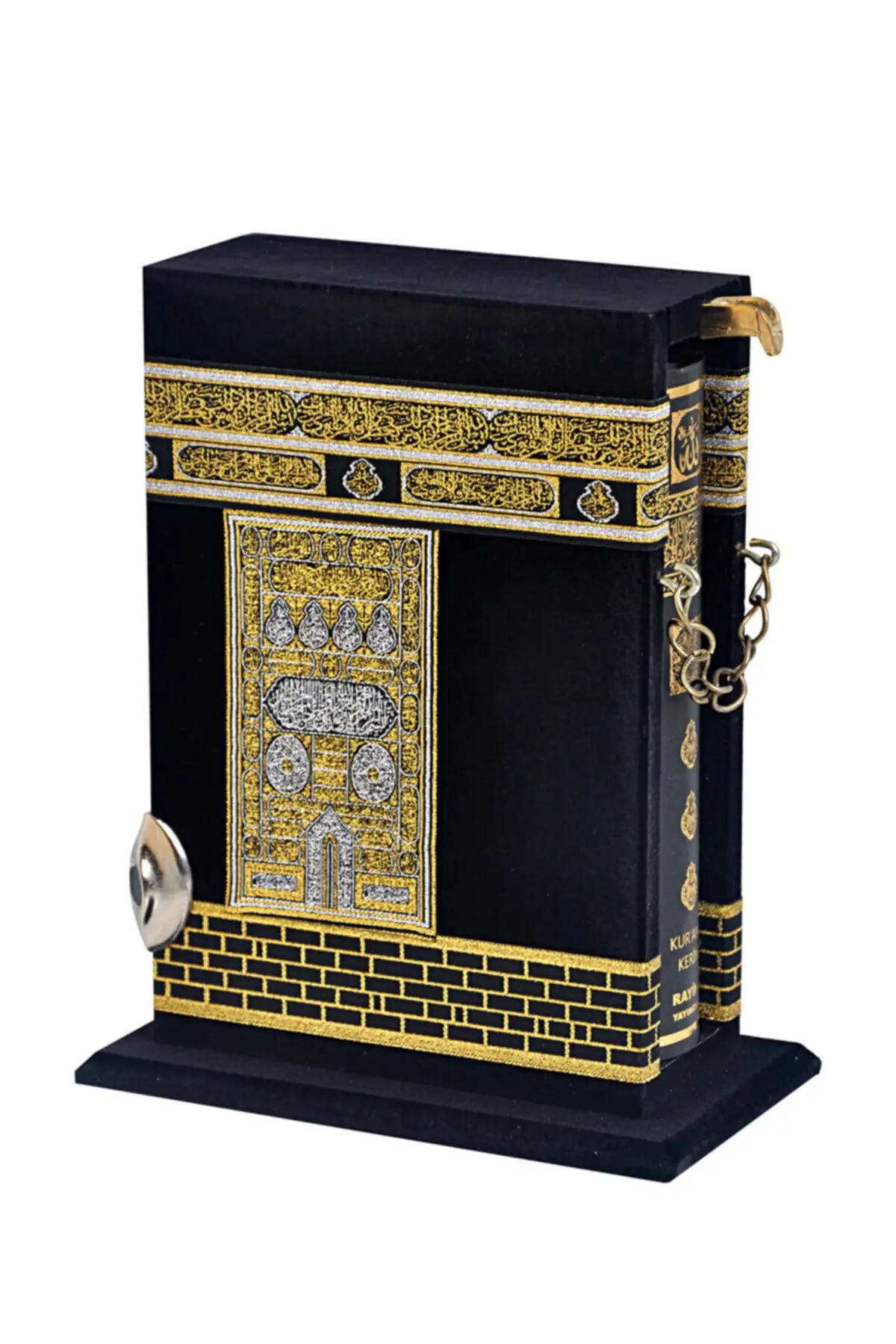 

Kaaba Patterned Boxed Quran The Holy Quran Medium Islamic Spiritual Book for Muslims Full Arabic Letter Religious Book Ramadan